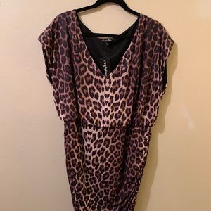 SimplyBe leopard print ruched dress